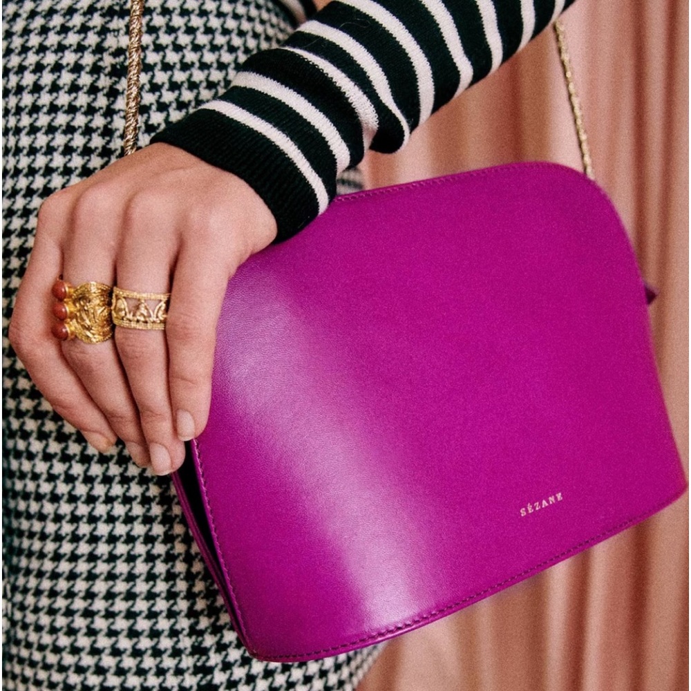 Sézane Víctor Bag Smooth Magneta Pink